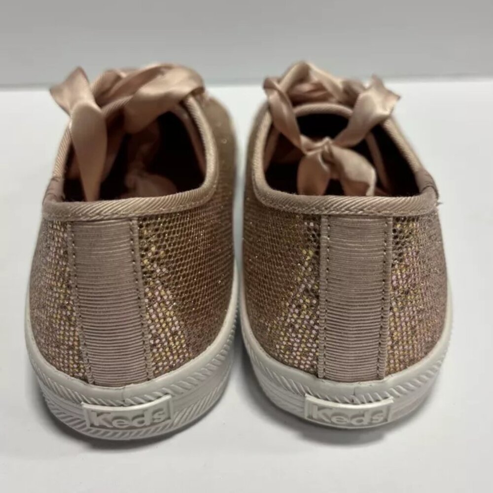 Keds Kids’ Kickstart Celebrations Gold Sneakers, Girls’ Size 2.5 M - Picture 4 of 7